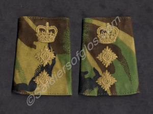Pair of officer's rank slides, temperate camouflag