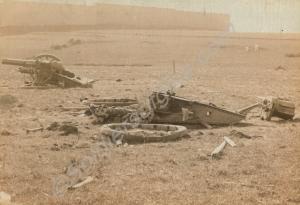 Photograph of an explosion of a BL 6 inch 30 cwt.