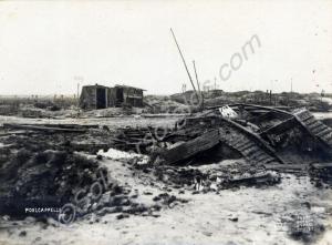 Framed photograph of Poelcappelle showing British