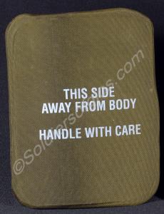Four pieces of British army body armour. Protectiv