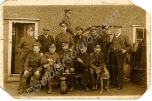 Soldiers outside a pub. With 3072/200864 Private T
