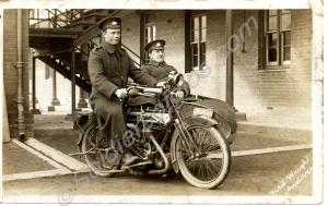 3072/200864 Private Thomas Sansum on motorcylce w