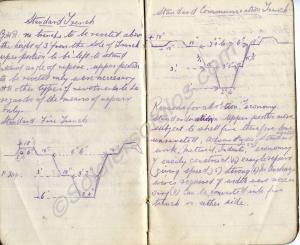 Note book with Pioneer course notes and drawings b