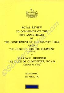 Programme of the Royal Review to commemorate the 2