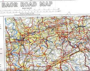 BAOR Road Map, 1:500,000 Northern Germany 1978 inc