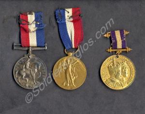 Group of three medals; British War Medal, Victory