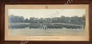 Framed photograph of 1st Battalion, The Gloucester
