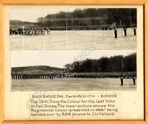 Two framed photographs of Back Badge Day parade, 2