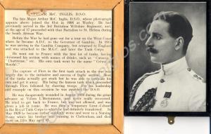 Framed Photograph and brief biography of Major Art