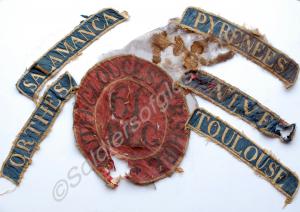 Centre panel and battle honour scrolls for Salaman