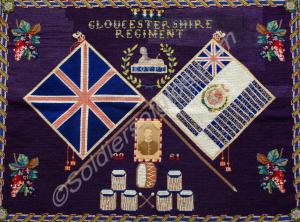Embroidery depicting the Colours  of the Glouceste