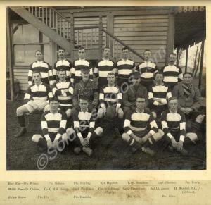 Rugby team including 2nd Lieutenant Manley Angell