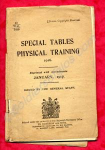 "Special Tables Physical Training 1916. Reprinted