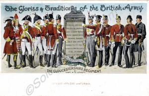 Pen & ink sketch of officers of the Gloucestershir