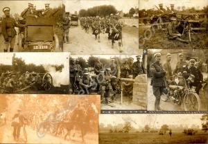 Photomontage of  Army Manouevres. Various regiment