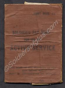 Army Pay Book of 201689 Private George Frank Rolan