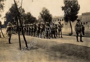 Marching past Lieutenant-General Sir Peter Strickl