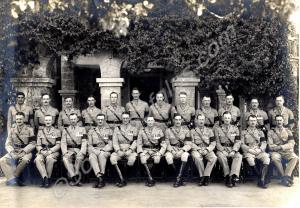 Officers wearing black mourning armbands after the