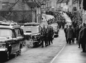 The funeral of Lance-Corporal Ian Bramley. Glouces