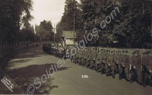 Marching through Essex. Postcard sent to his mothe