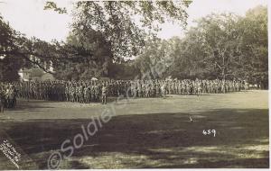 Inspection for foreign service. Postcard sent to h