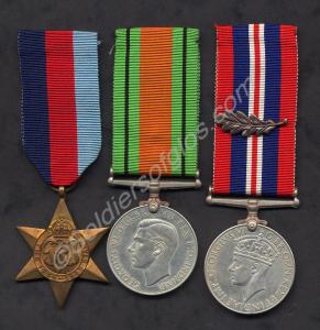 Group of three medals; 1939-1945 Star, Defence Med