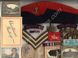 Side hat, badges, buttons and ephemera, relating t