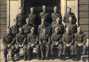 Officer cadets with Cadet (later Lieutenant) Keith