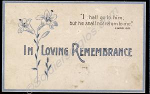 Remembrance card in memory of 019586 Pte. Sidney C