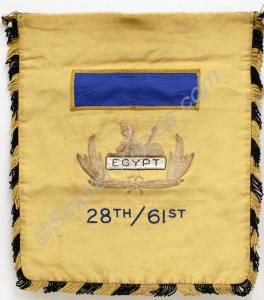 Music stand banner for 28th /61st. The Gloucesters