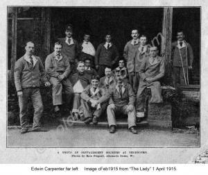 Soldiers in hospital blues. 4923 Company Sergeant