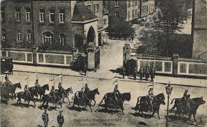 British Lancers and Infantry at Riehl Barracks, Co