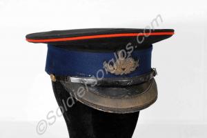 Officer's blue forage cap with royal blue band, po