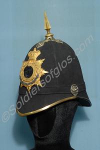 Officer's blue Home Service pattern helmet. Worn b