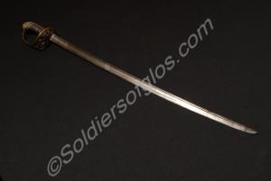British Infantry Officer's sword. Brass hilt with