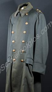 Officer's grey greatcoat. Worn by Lieutenant-Colon
