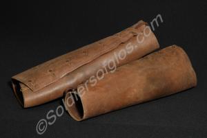 One pair of officer's brown leather leggings with
