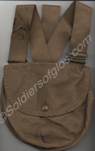 Officer's khaki haversack. The Gloucestershire Reg