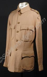 Two khaki serge jackets. Worn by Lt.-Col. Bathurst