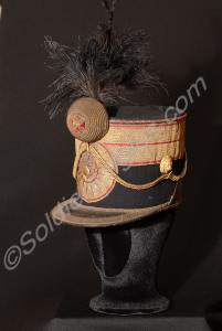 Officer's shako, worn by R.J. Holford, Esquire, of