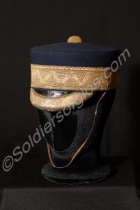 Officer's peaked pillbox cap, c. 1905. Belonged to