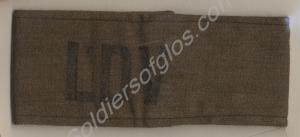Serge Local Defence Volunteer armlet worn on civil