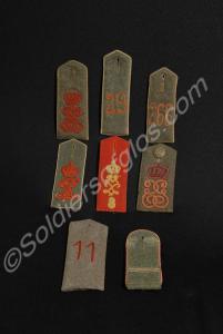Eight German army shoulder boards. Those identifia