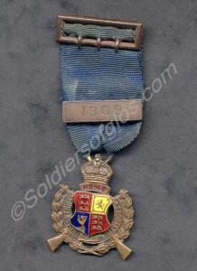 Army Rifle Association medal. Won by Sergeant-Majo