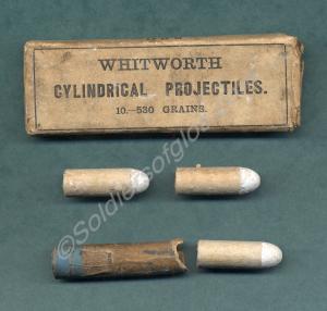 Box of Whitworth Cylindrical Projectiles containin
