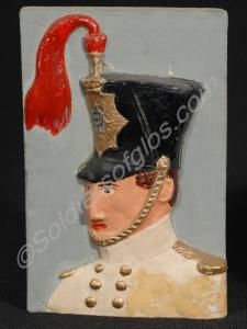 Plaster of Paris modelled and painted head depicti