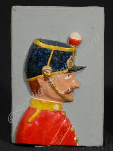 Plaster of Paris modelled and painted head depicti