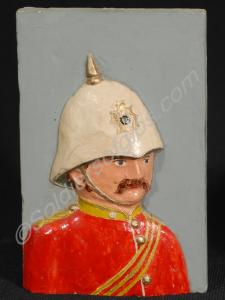 Plaster of Paris modelled and painted head depicti