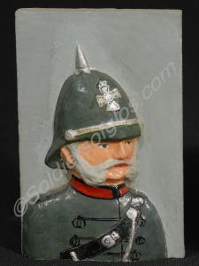 Plaster of Paris modelled and painted head depicti
