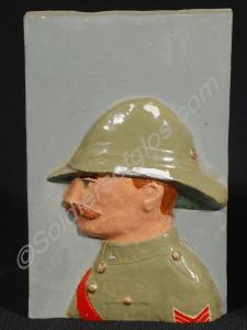 Plaster of Paris modelled and painted head depicti